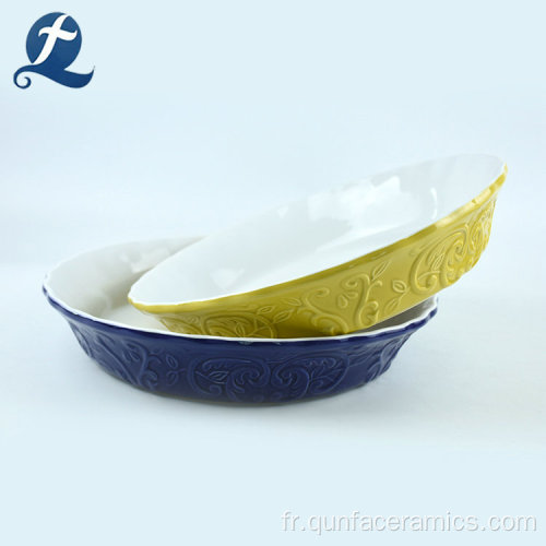 New Style Design Colorful Bakeware Ceramic Pie Pan